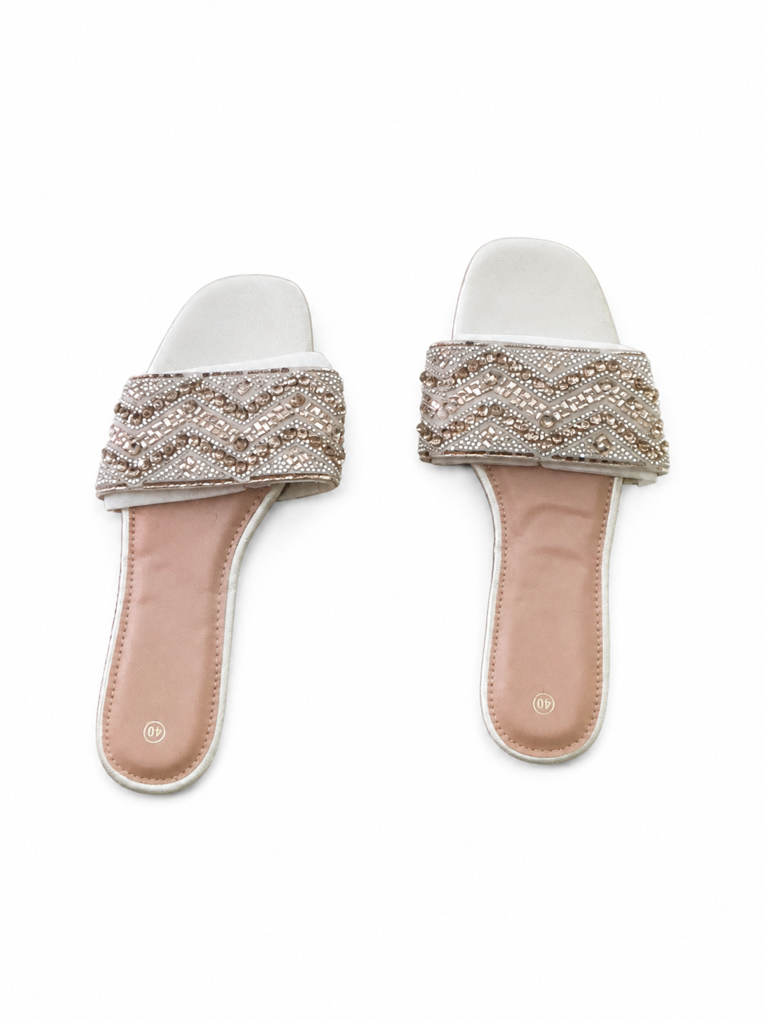 White sprinkle sandals