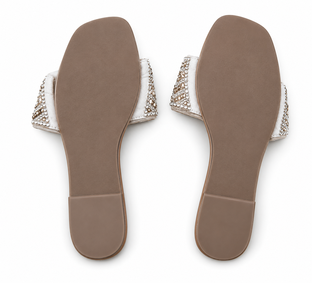 White sprinkle sandals