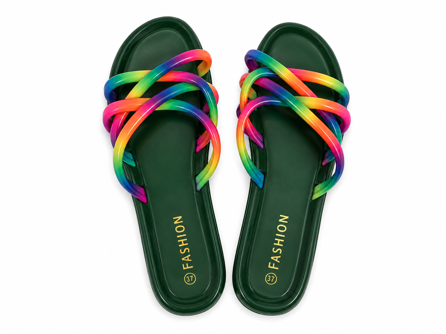 Rainbow twist sandal