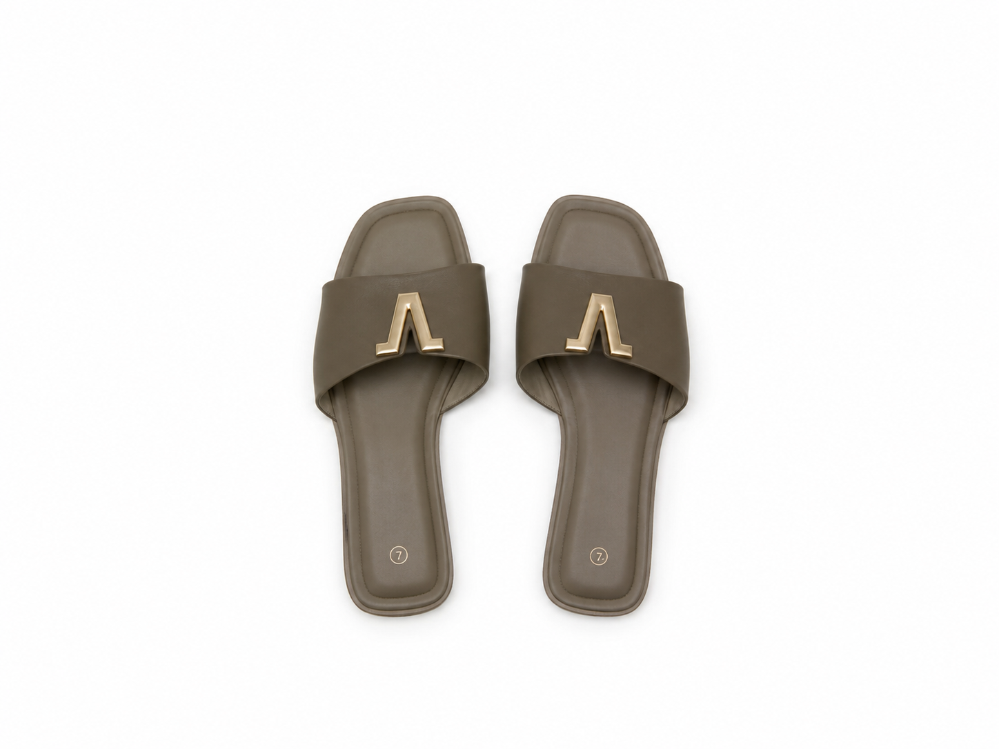 Light brown v cut sandal