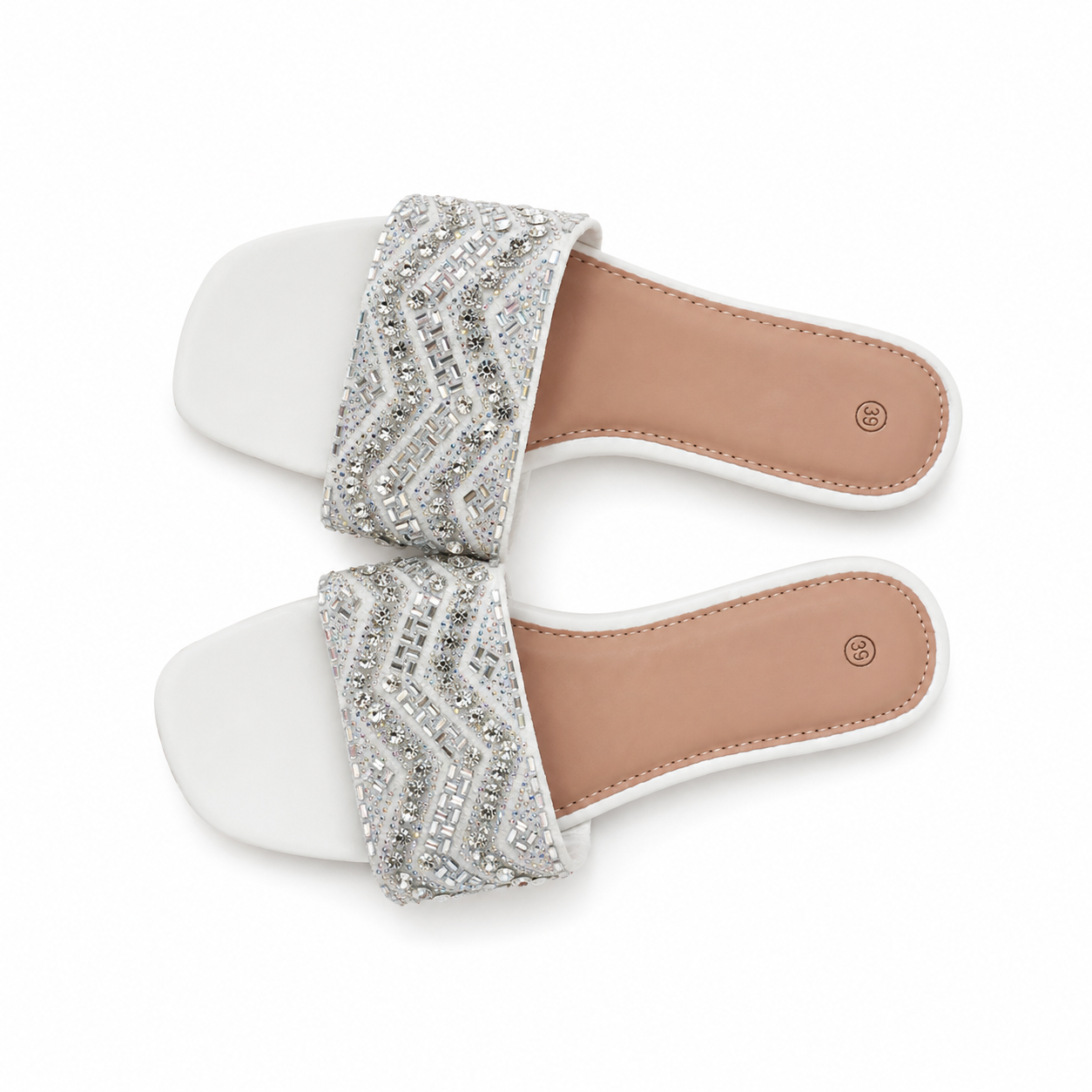 White sprinkle sandals